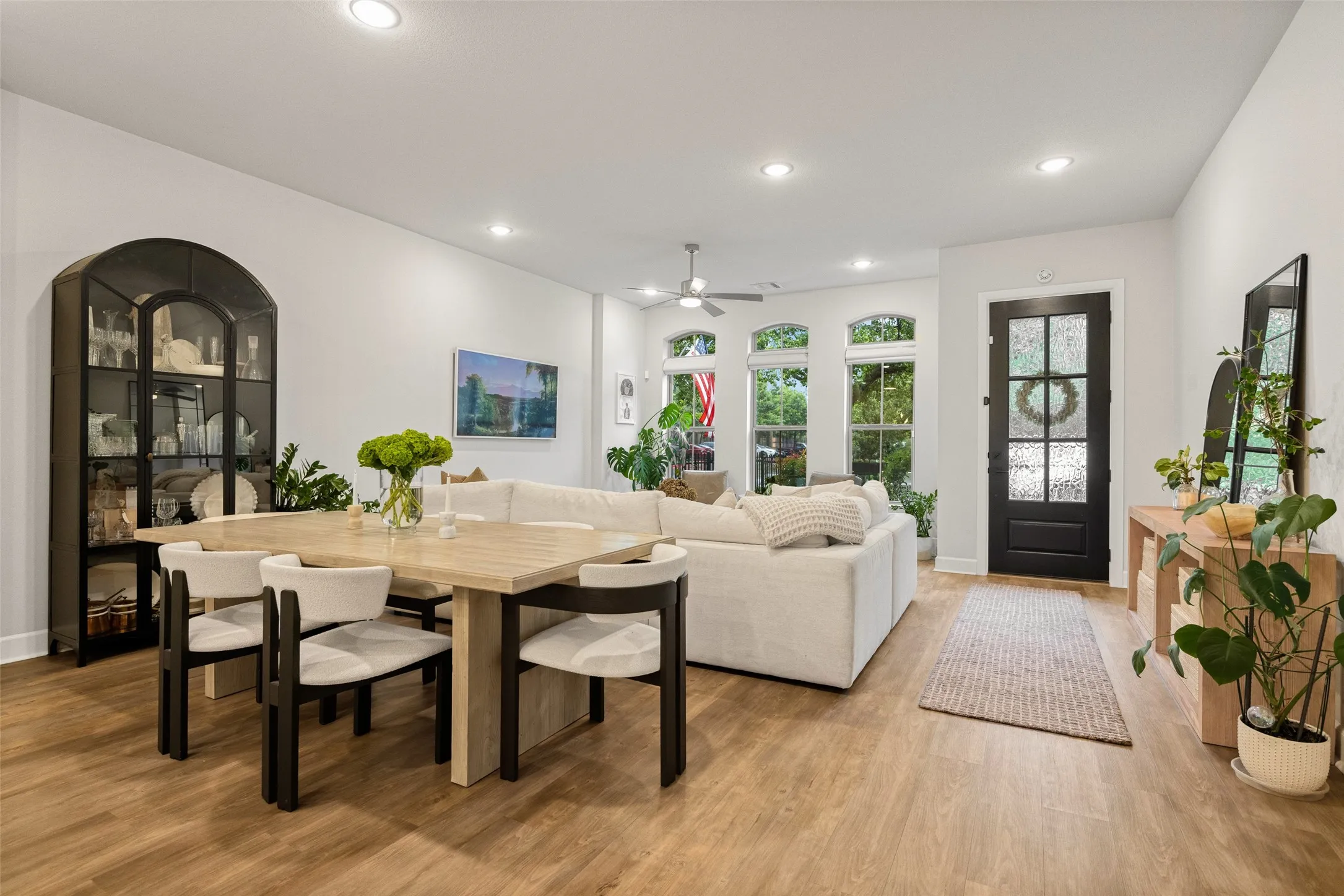 Positioned perfectly between the living room and kitchen, this dining space is ideal for hosting holiday dinners or casual weeknight meals