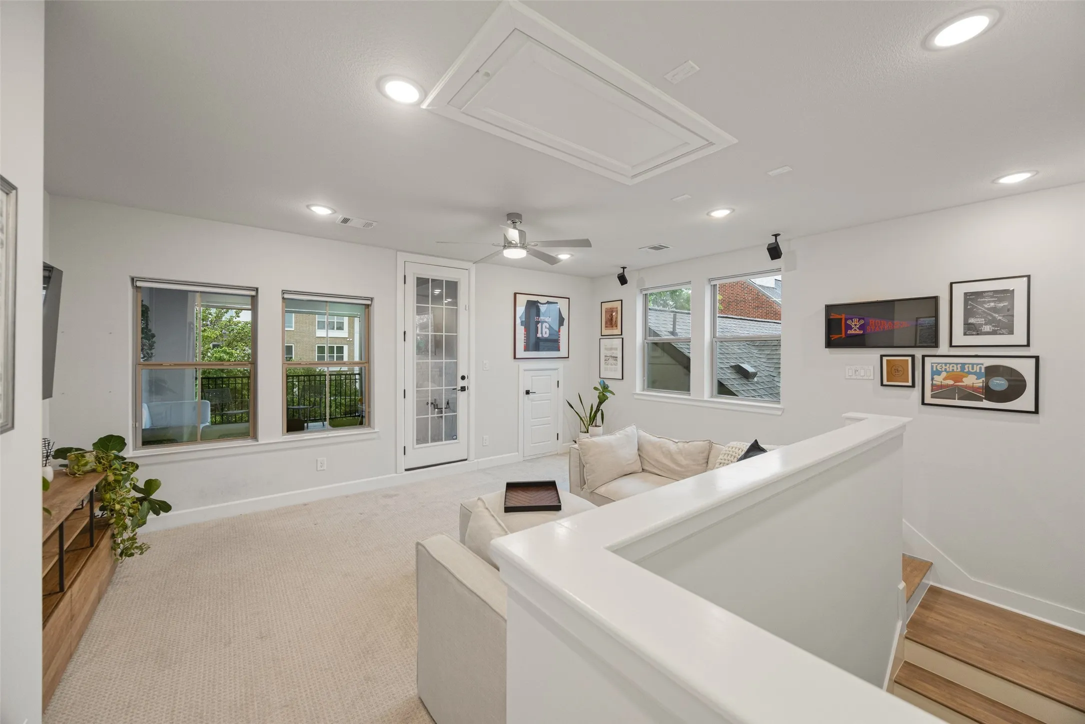 This expansive flex space is perfect for a media room or fitness studio, tailored to fit your specific lifestyle