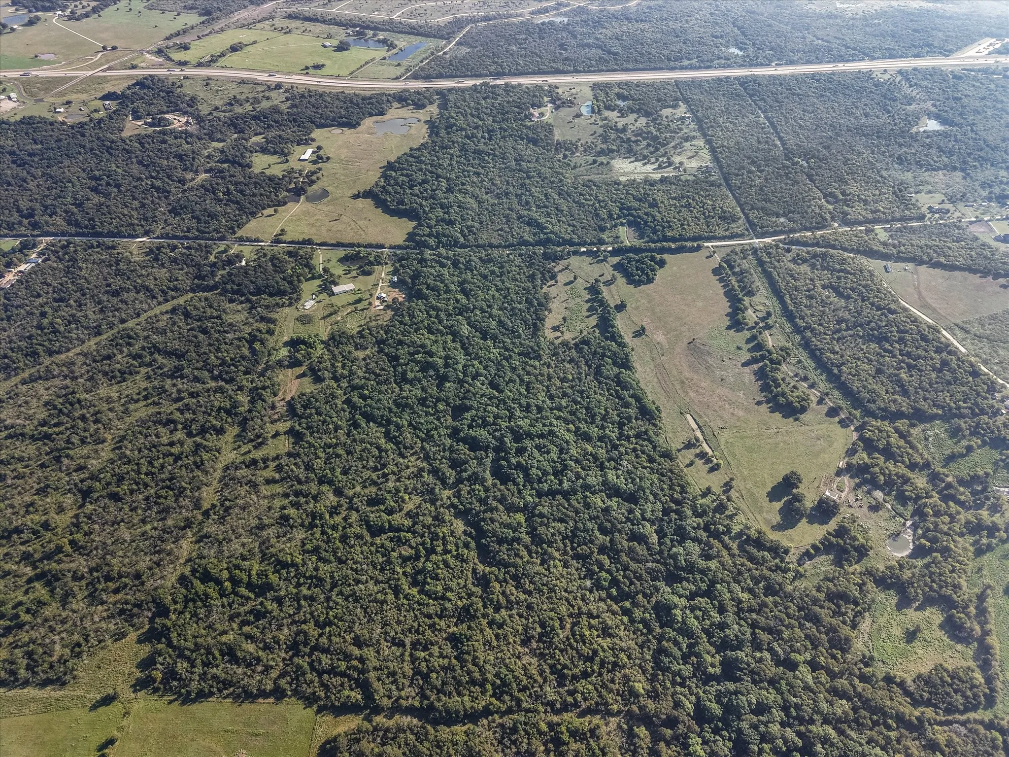 Aerial shot from the back.  SW CR 2340 is at the top of the photo.