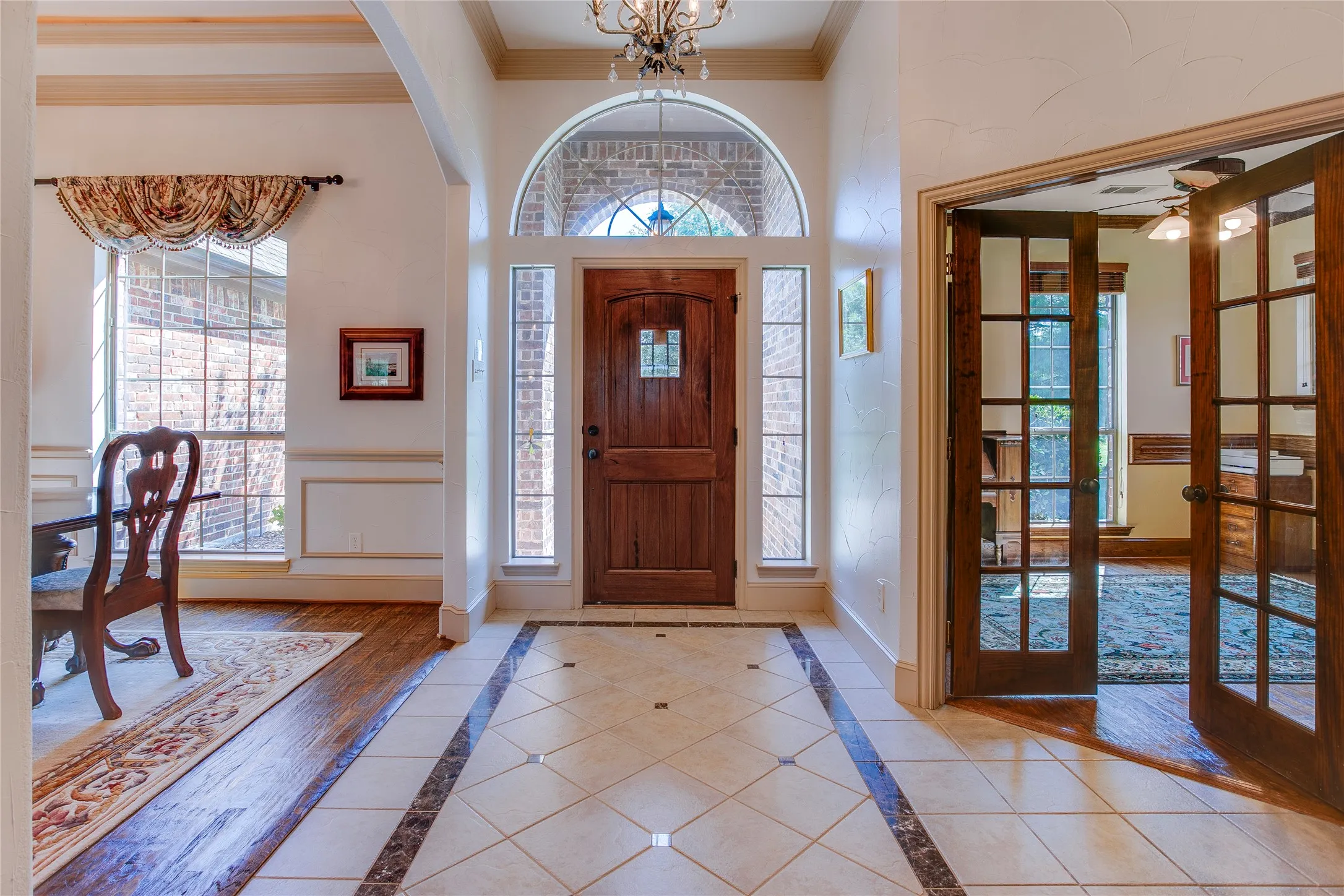 Recently painted interior with open concept plan