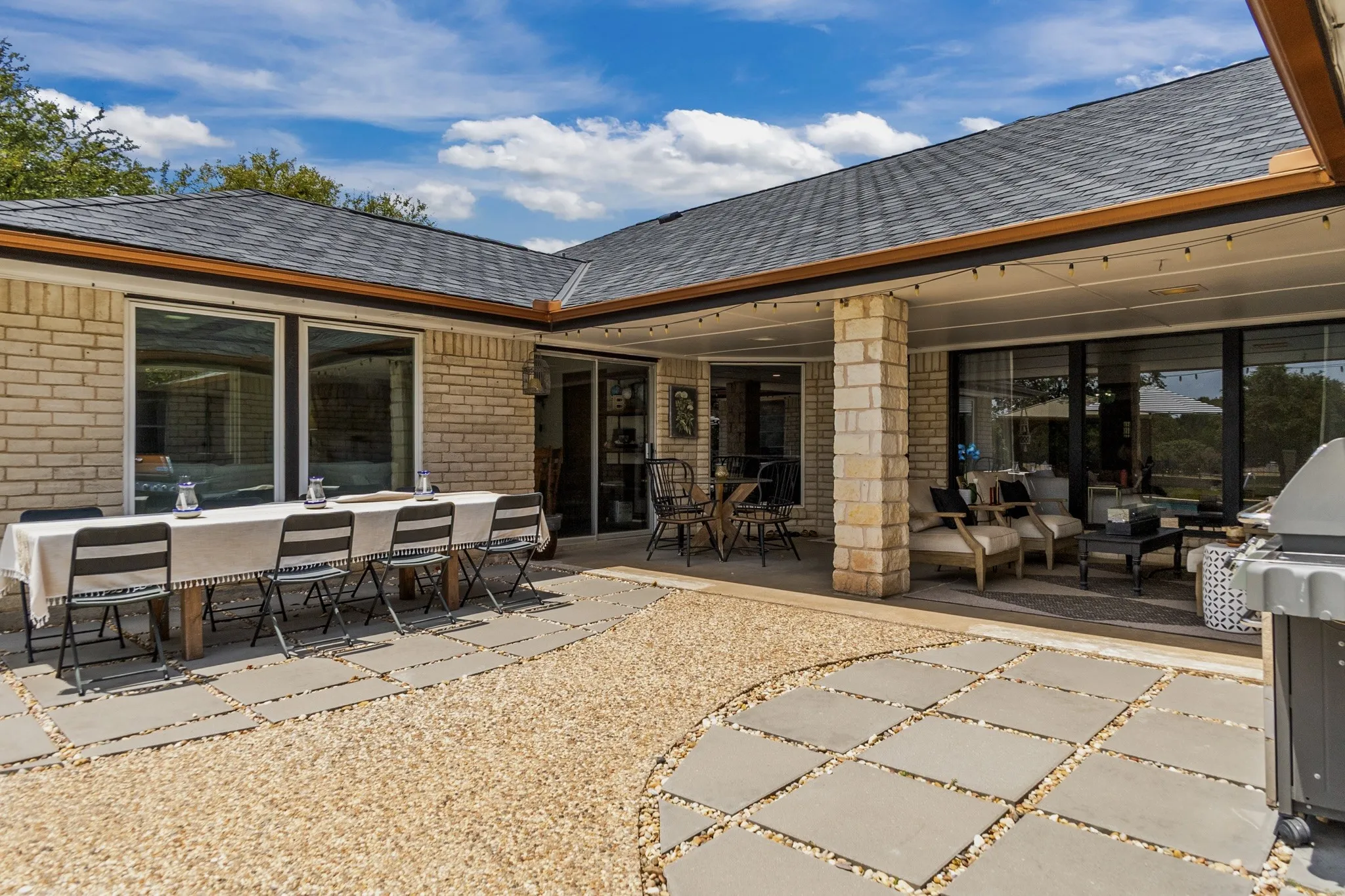This home and backyard paradise is thoughtfully designed for the folks that love to entertain! So many sitting areas for casual gatherings of family and friends.