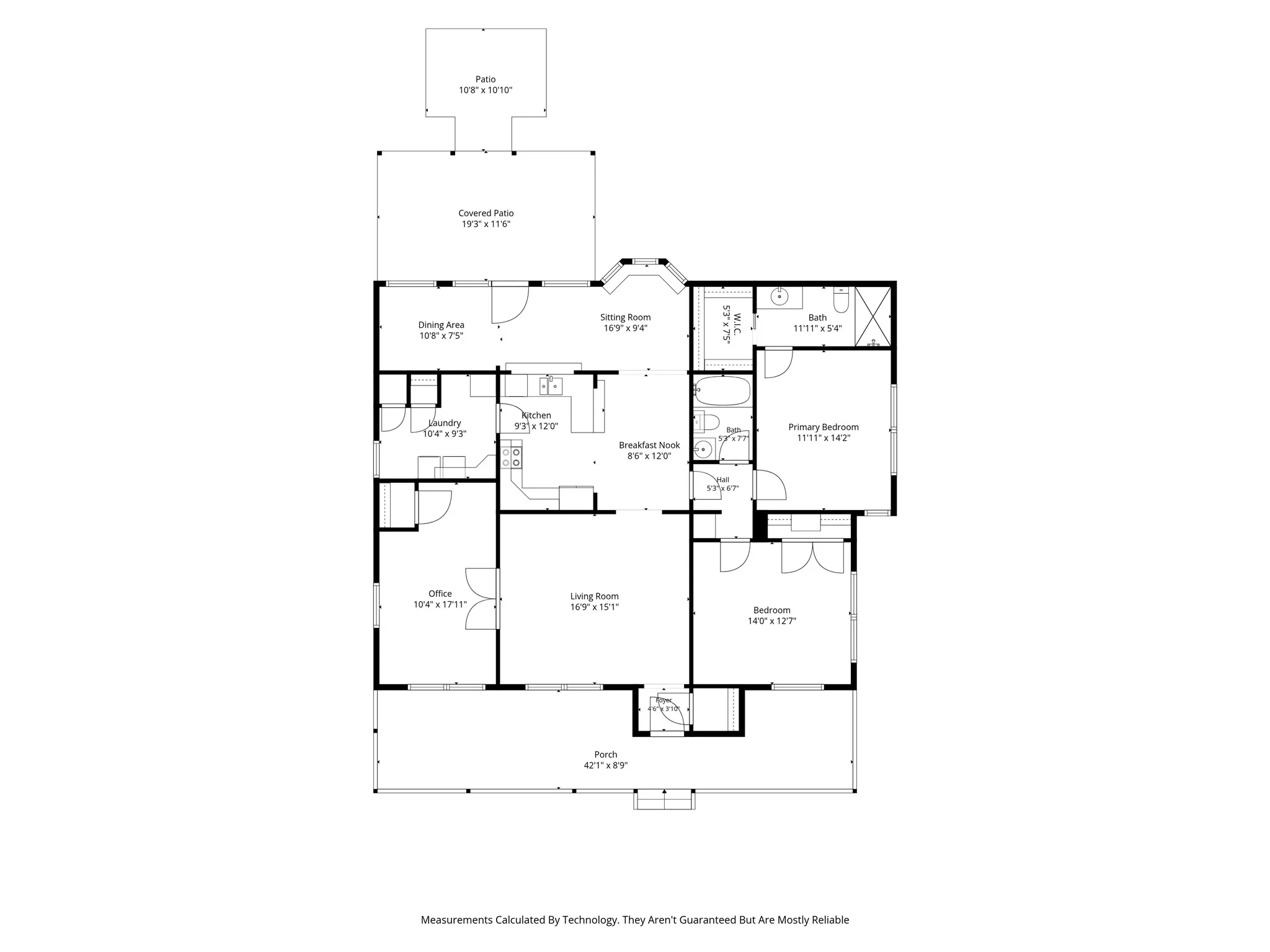 The floor plan for the main house.