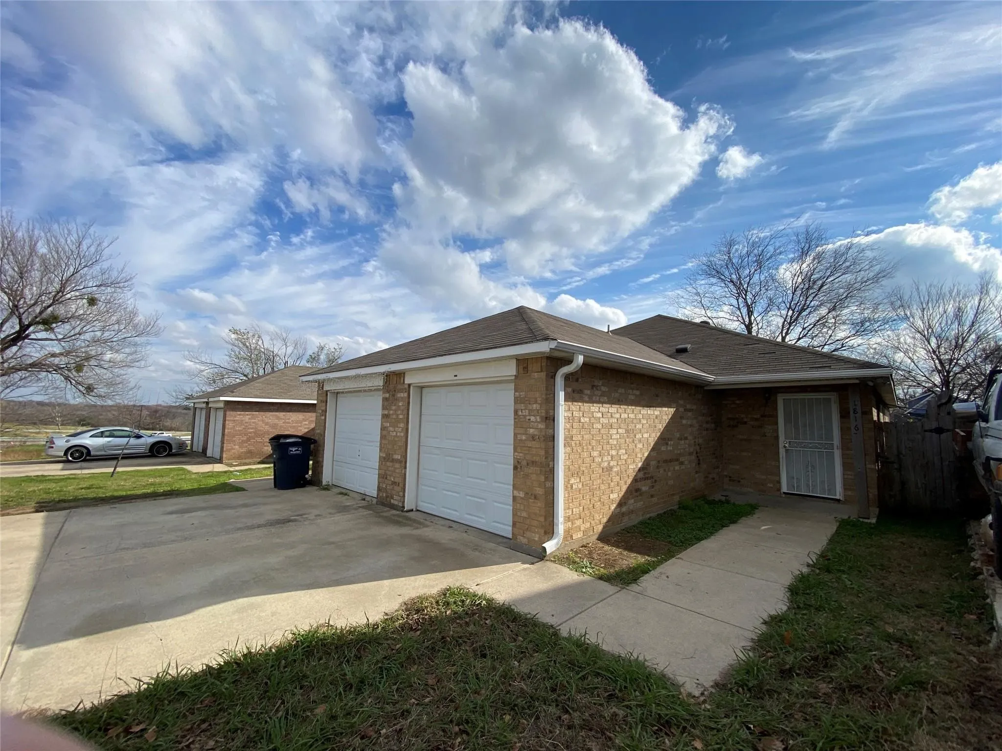 View of home's exterior with a garage