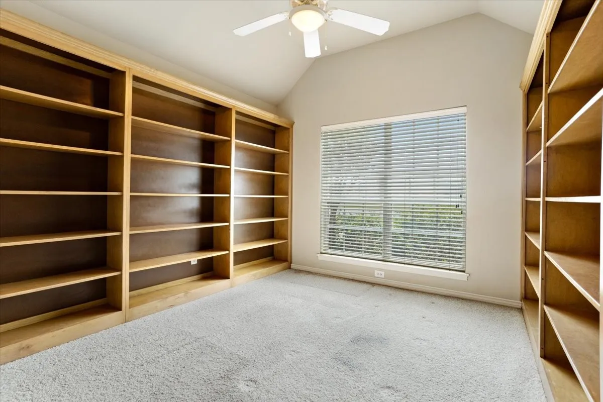 2nd bedroom or office with built-in bookcases!