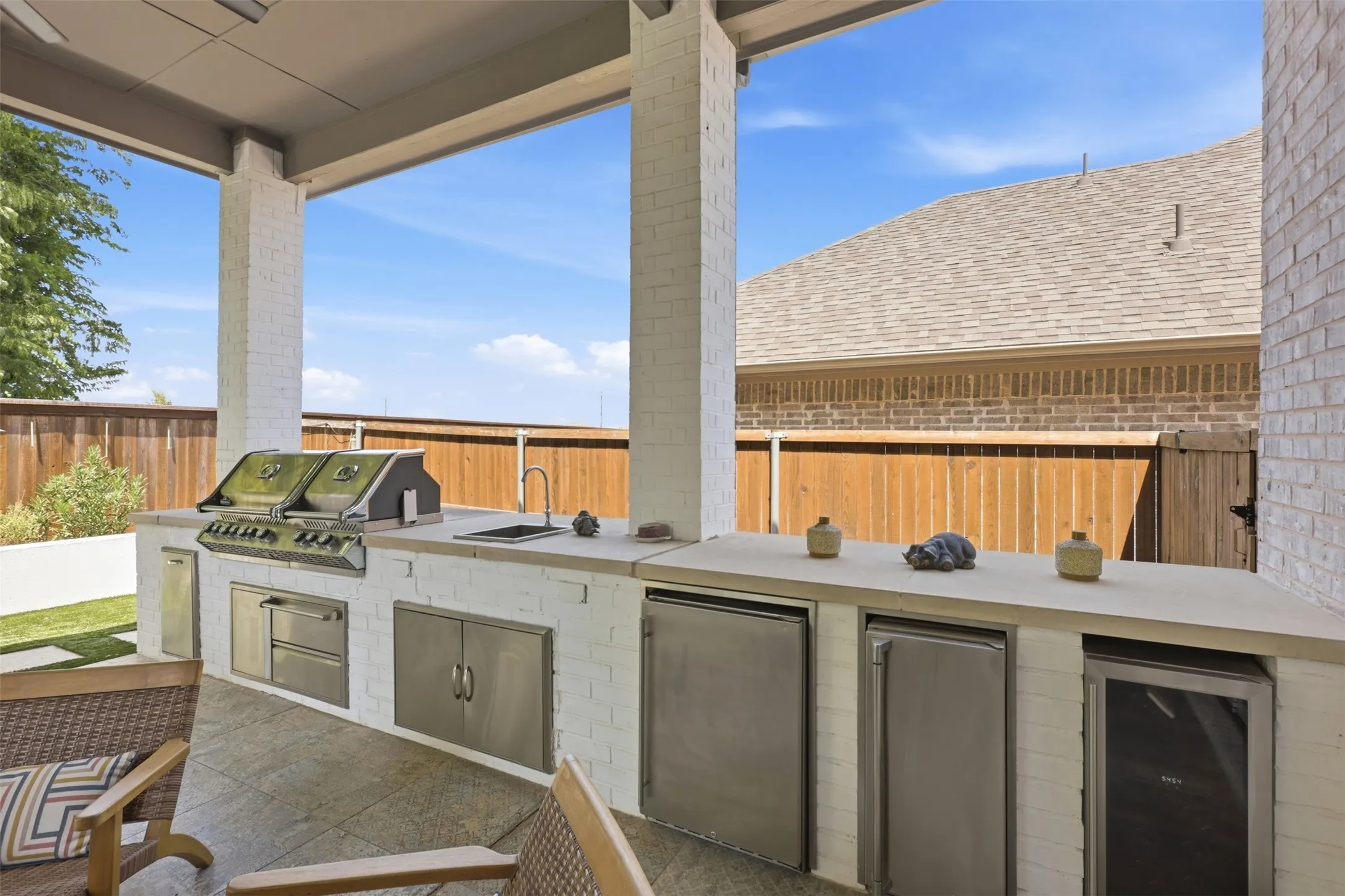 Grill refrigerators and space for icemaker