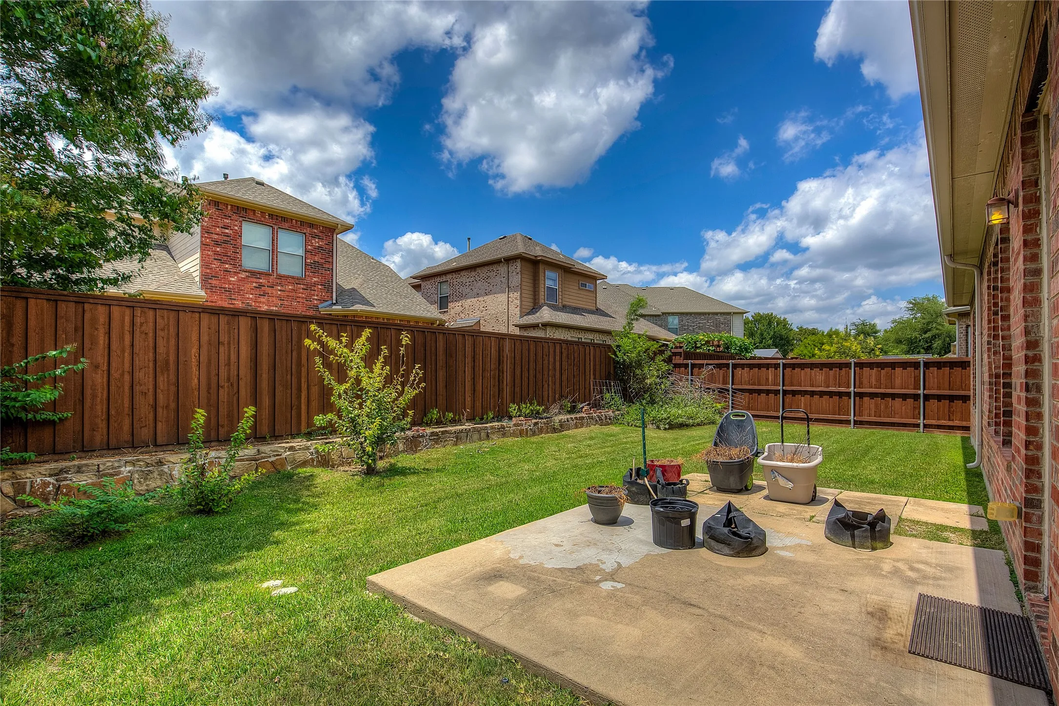 View of yard featuring a patio area