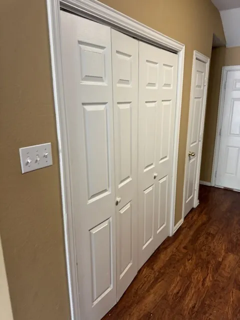 Space for full-size washer and dryer.