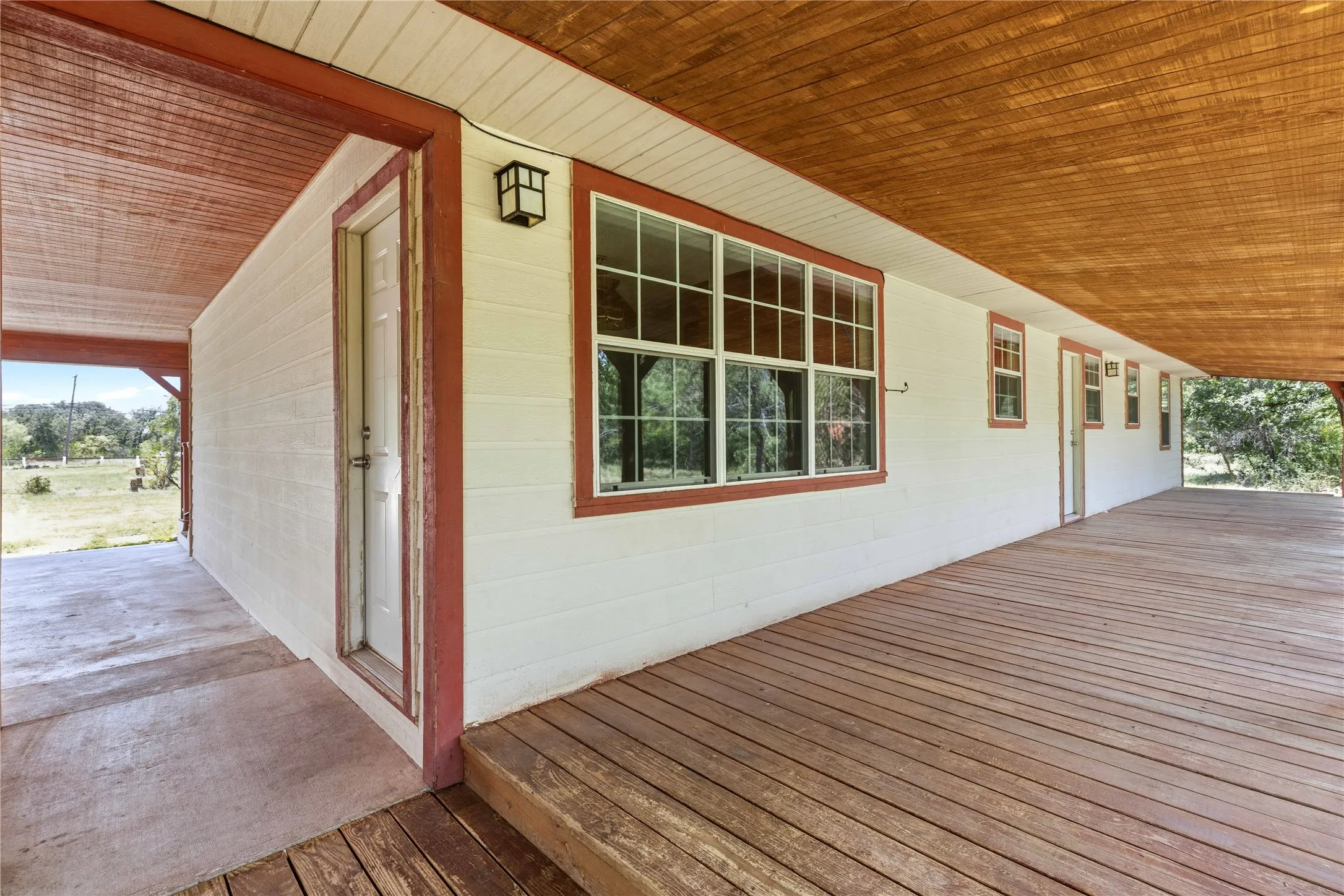 Breezeway from the carport and back covered deck