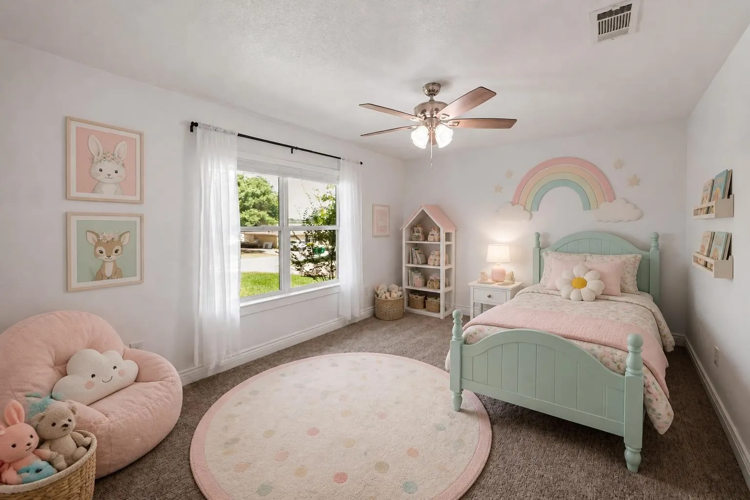 Virtually staged bedroom #3