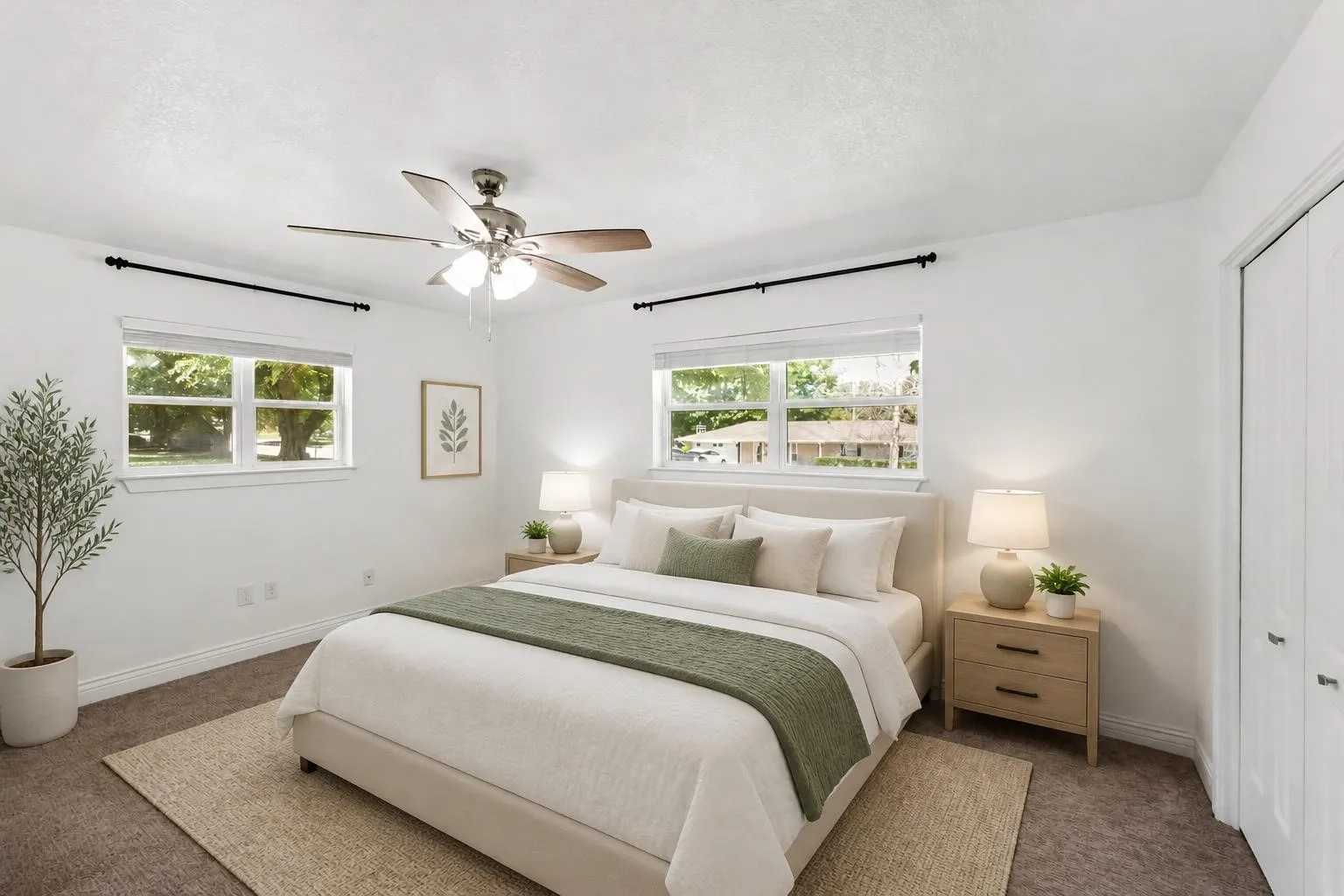 Virtually staged bedroom #2