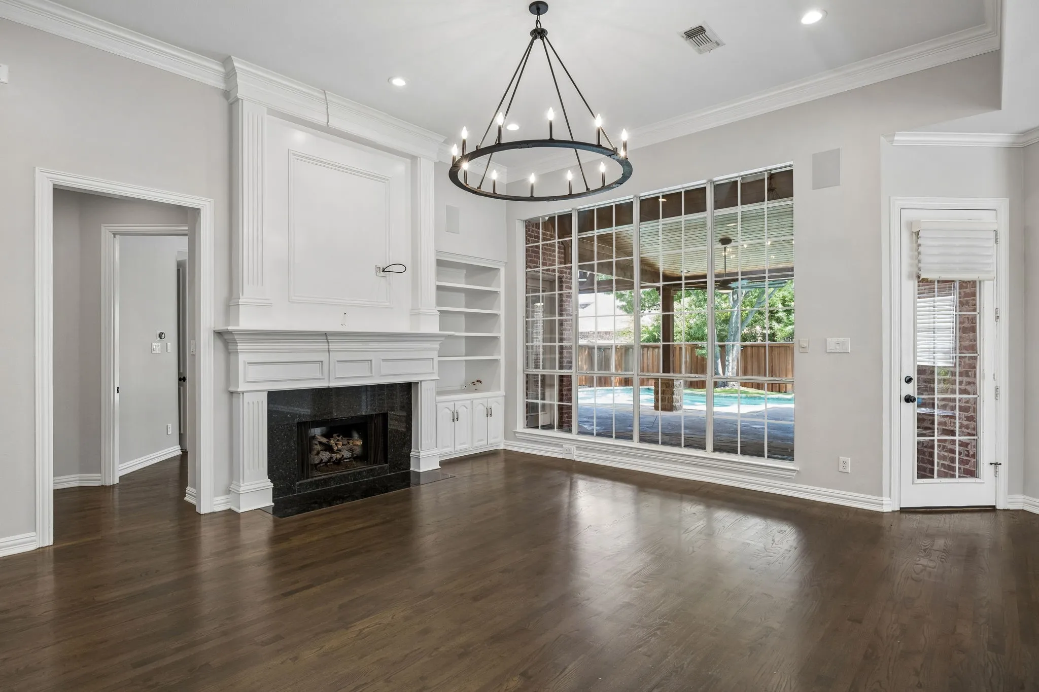 Cozy Fireplace Ready for Family Gatherings