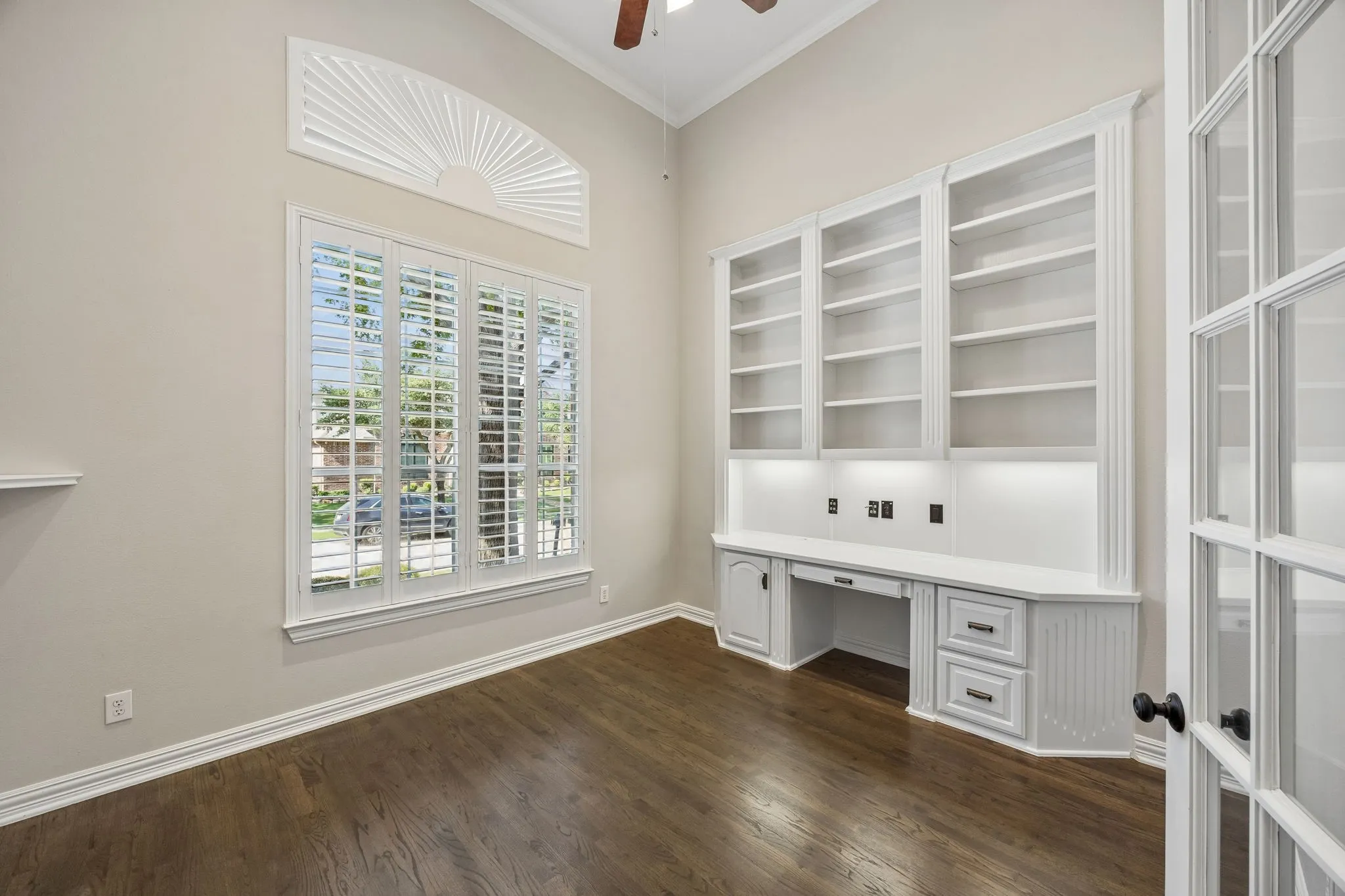 Private Office with Built-Ins, Easily Converted into a Fifth Bedroom