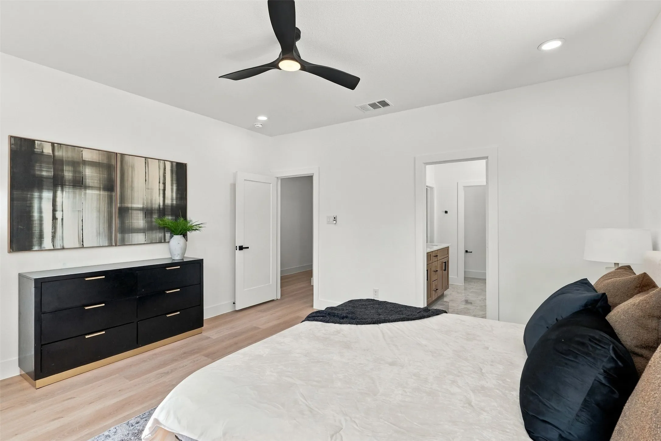 Unit A - Primary Bedroom with Private Ensuite Bath Access