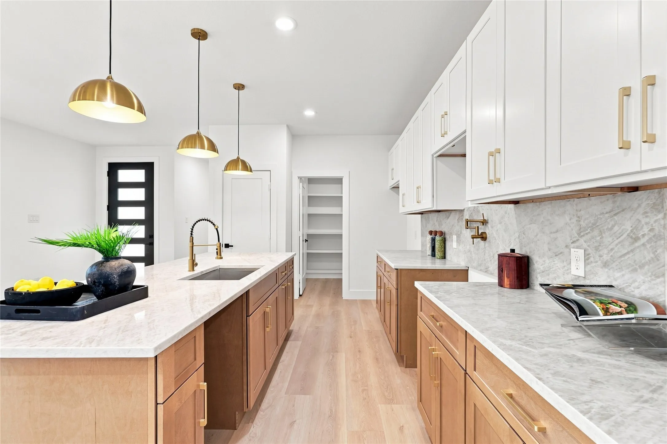 Unit B Kitchen - View Opposite of Walk-In Pantry