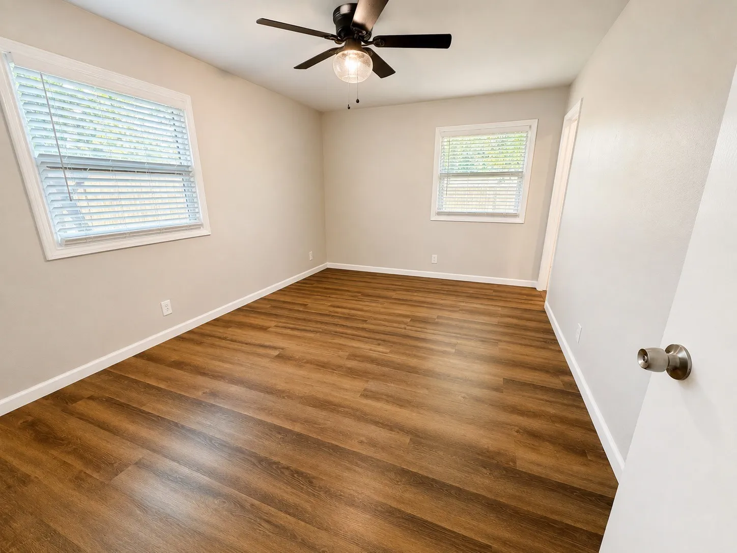 Primary bedroom without staging