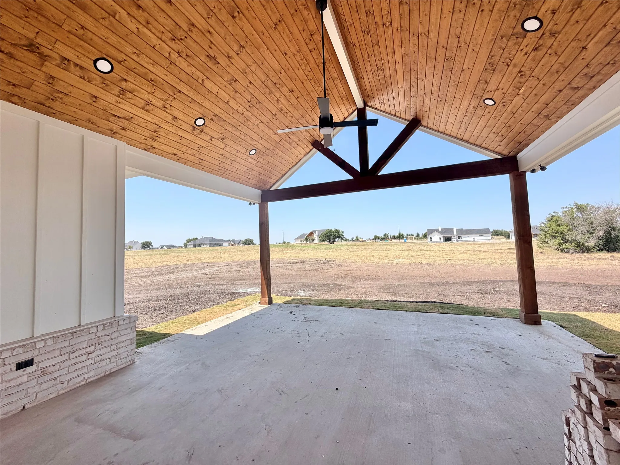 Gorgeous and huge covered back porch!