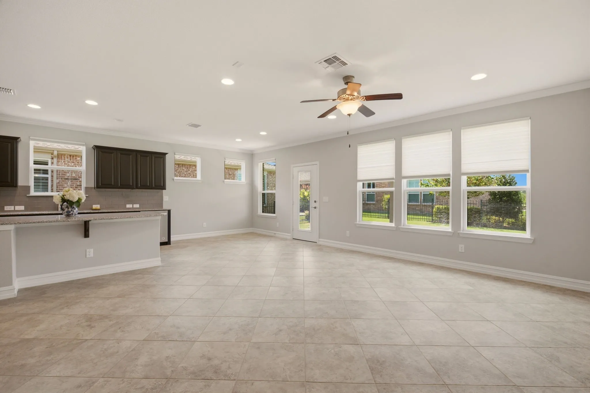 Family room overlooking backyard.
