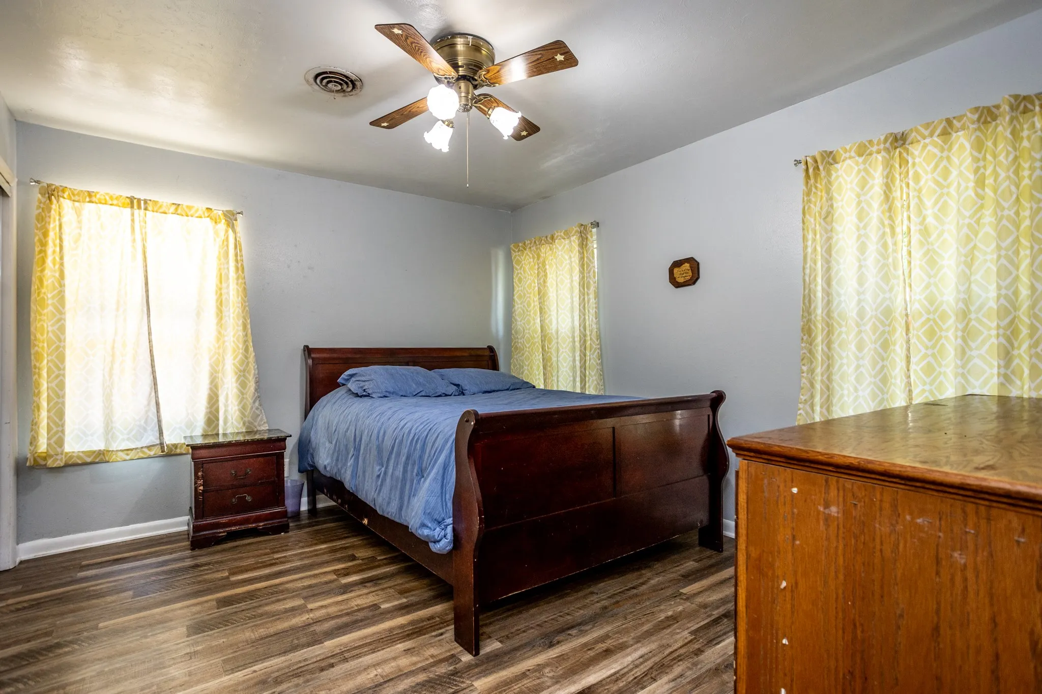 All bedrooms have space and good closet space.  Hallway also has some storage space.