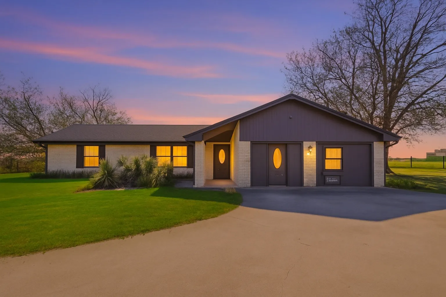 Front of Home with virtual twilight added!