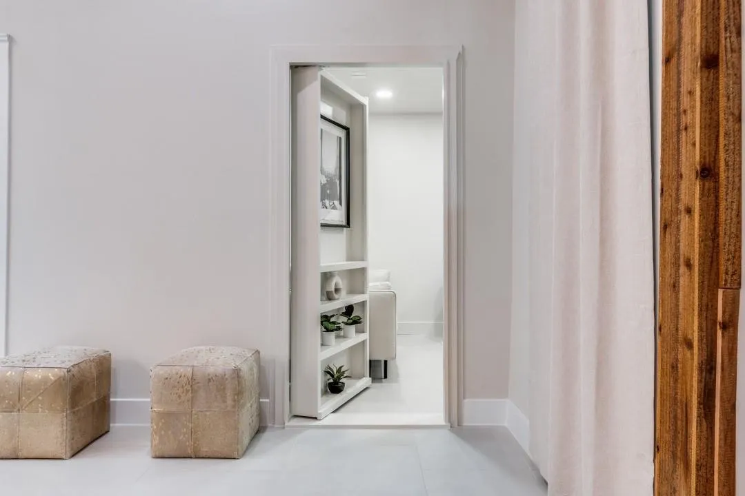 Hidden door to den