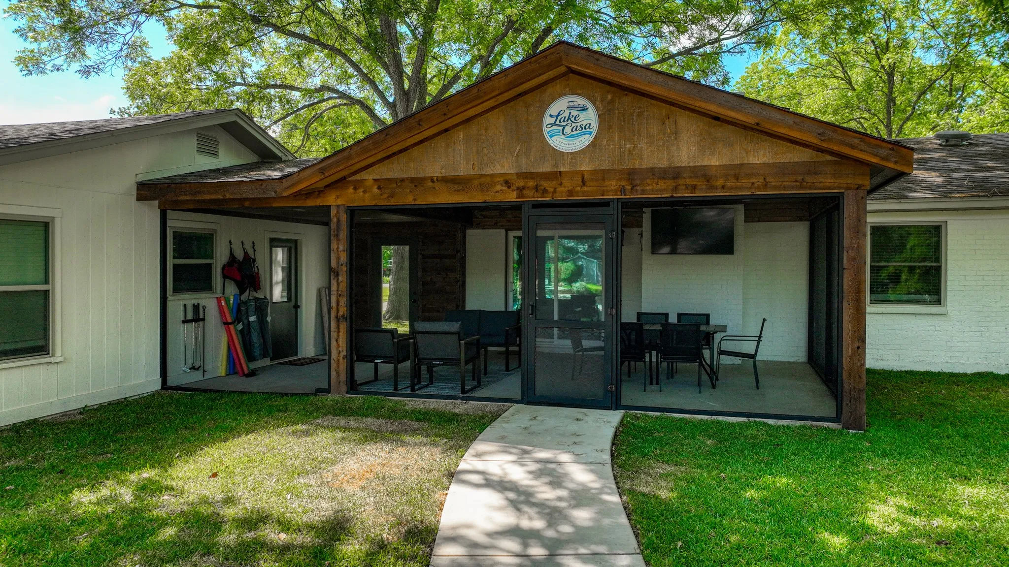 Welcome to Lake Casa - screened in porch is always a favorite spot :)