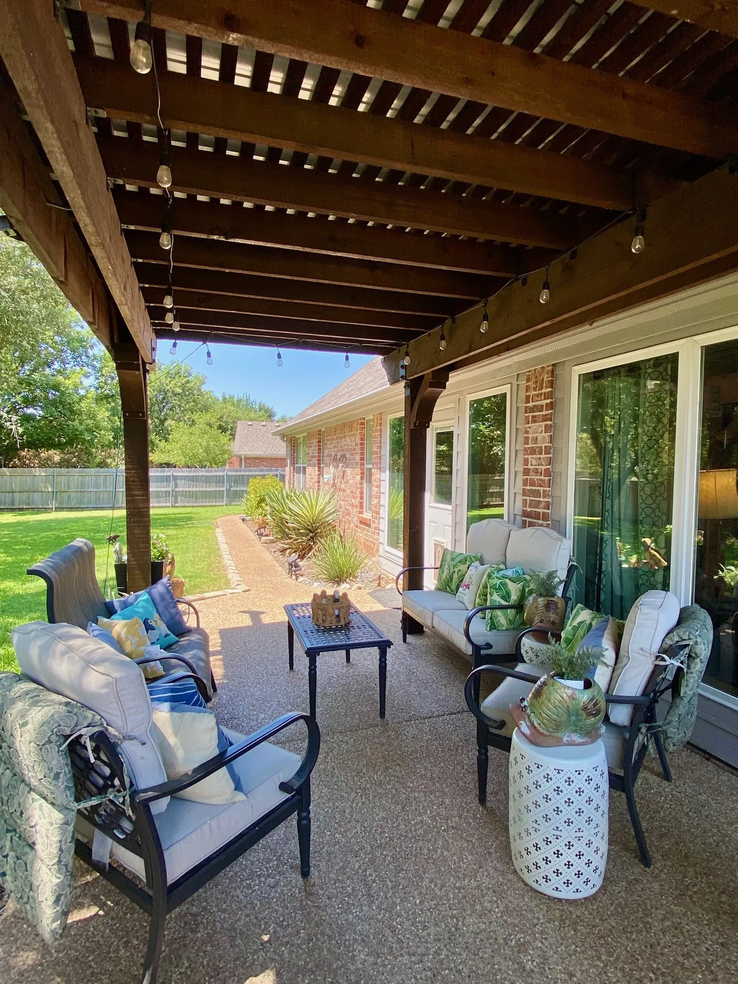 Rear Patio and Pergola