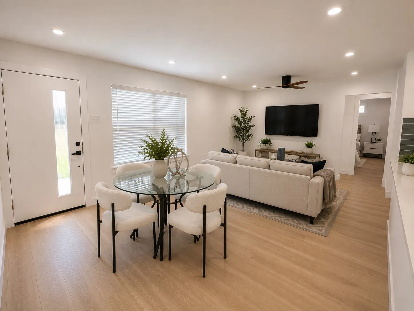 Open concept living/dining areas (virtually staged)