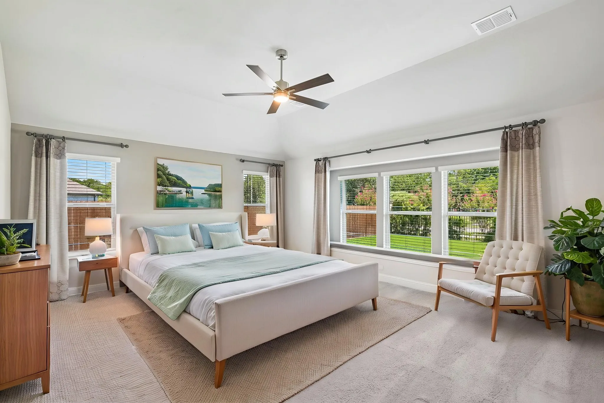 Primary suite - digitially staged