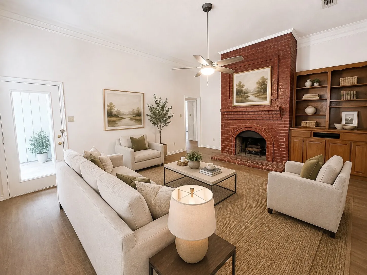 Living area has been virtually staged