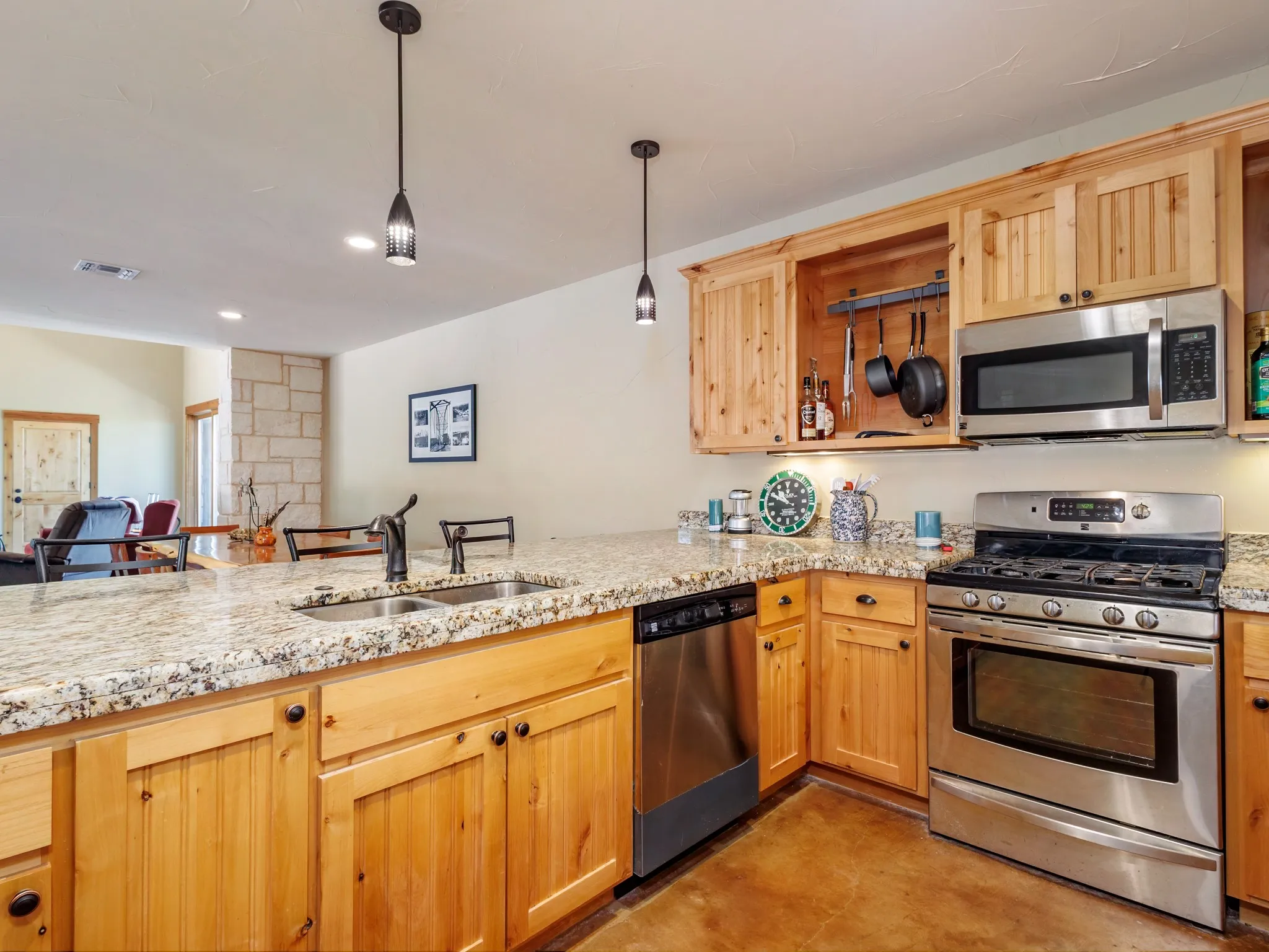 Electric stove, dishwasher and microwave convey