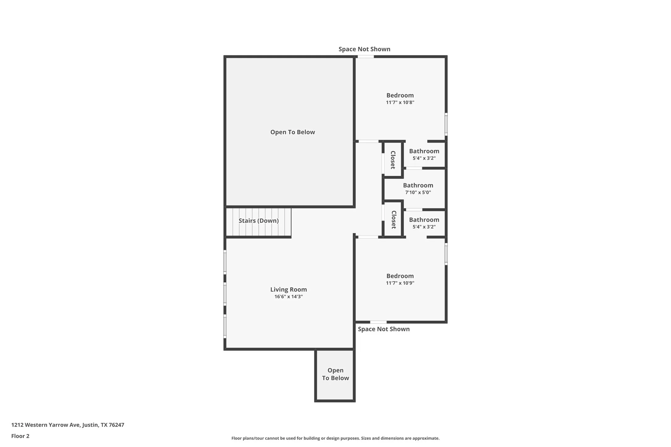 2nd floor (dimensions are approximate)