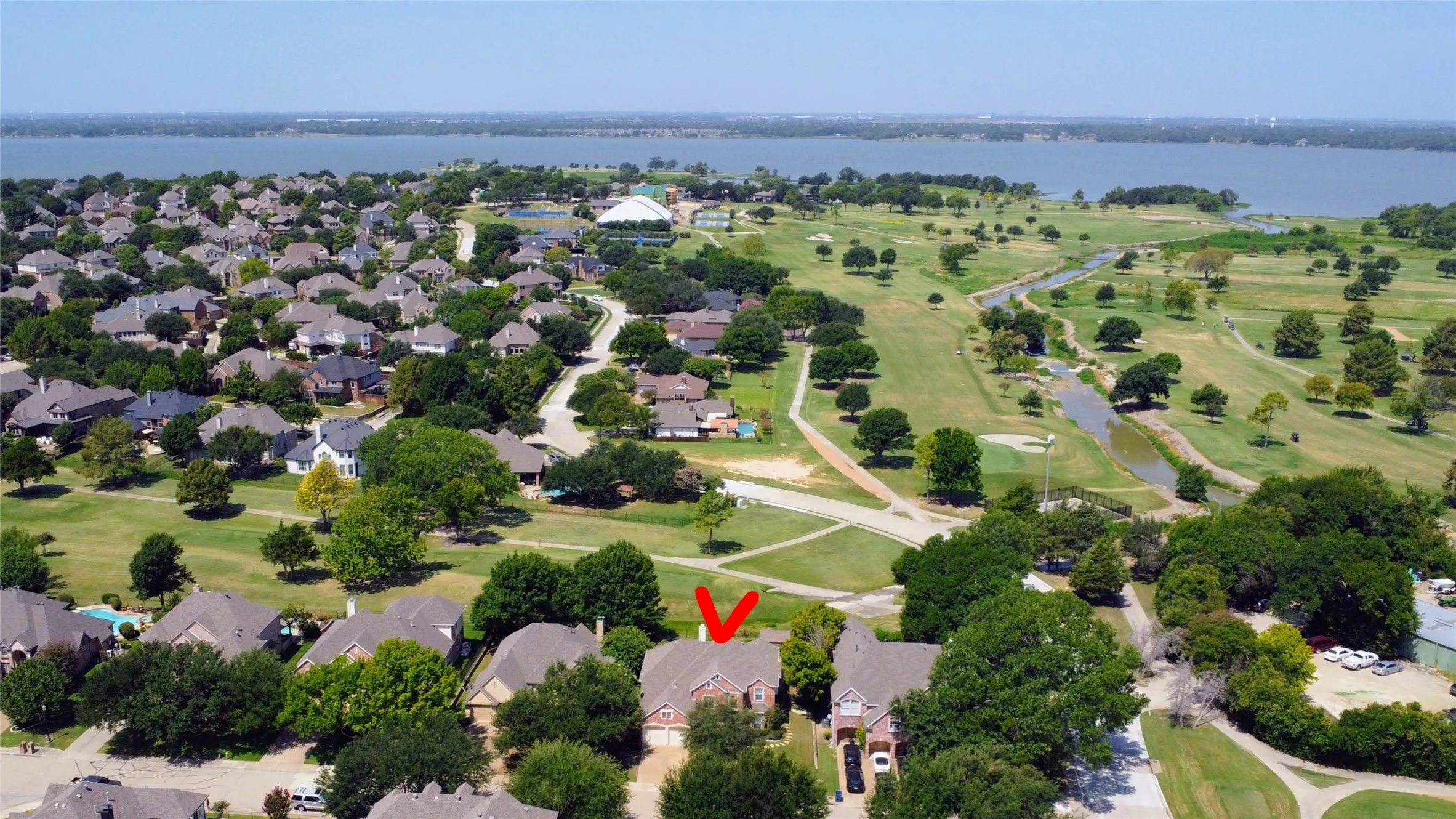 View of community & golf course along  Lake Ray Hubbard