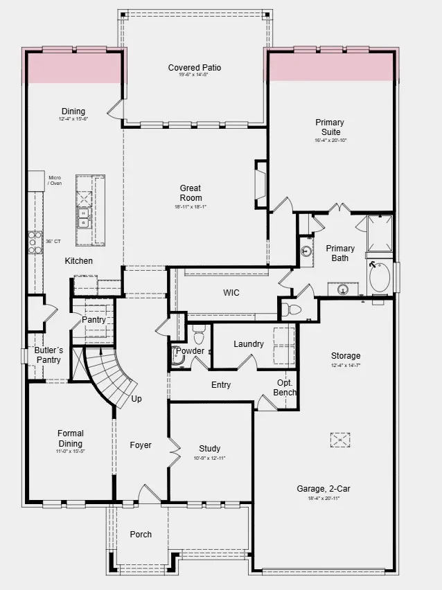 Additional Highlights Include: Extended primary suite, dining, and game room, upgraded mahogany front door, tiled shower floor at primary bath, and brick front porch