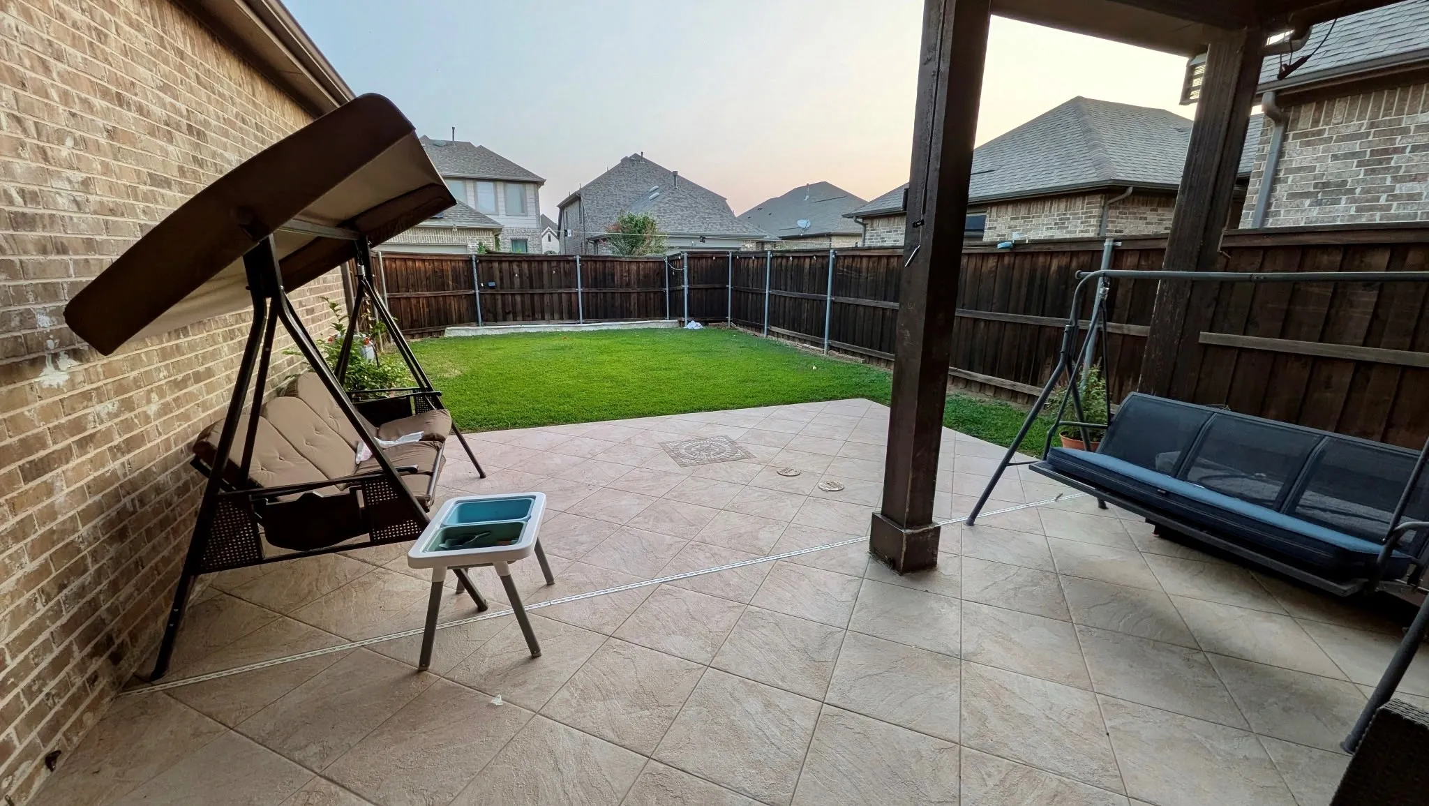Patio backyard view