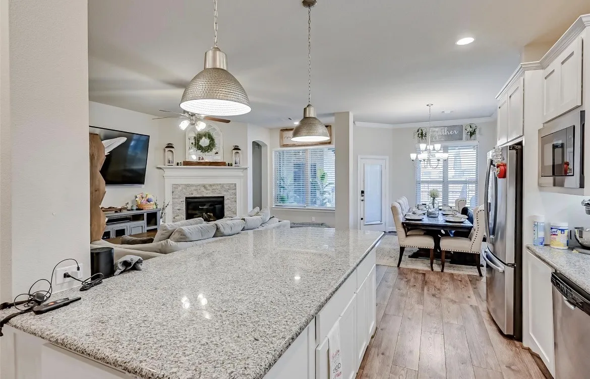 Island kitchen view