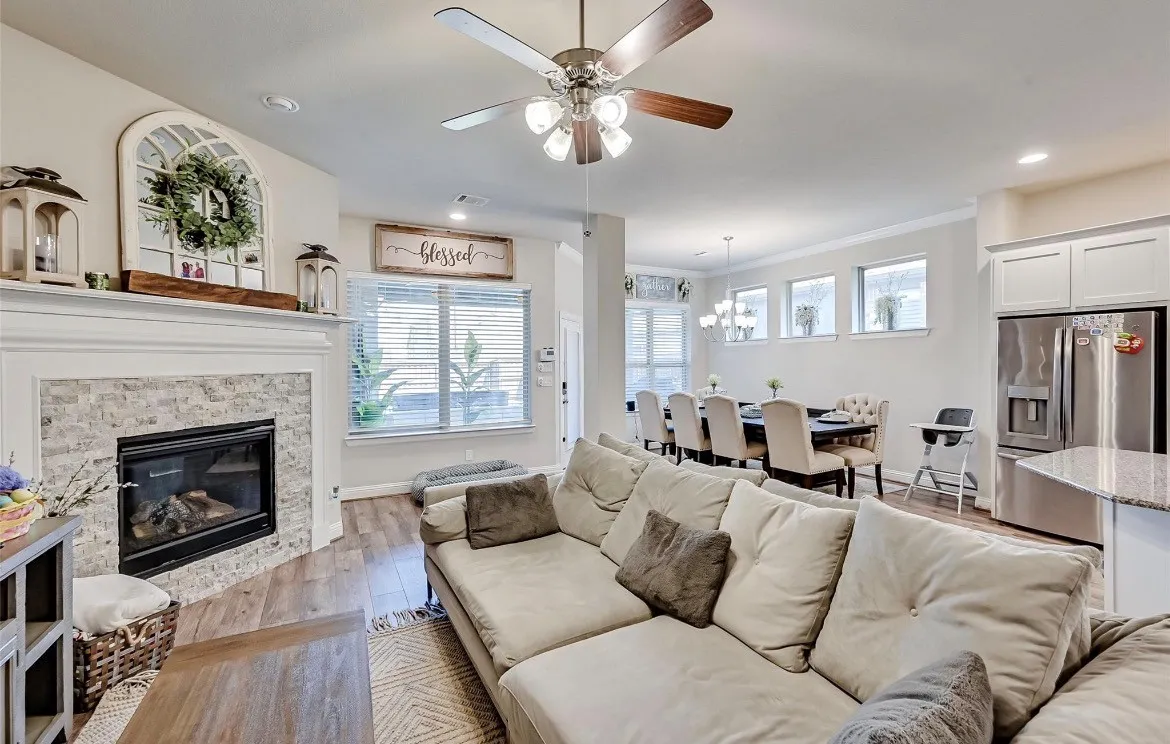 Living and dining view
