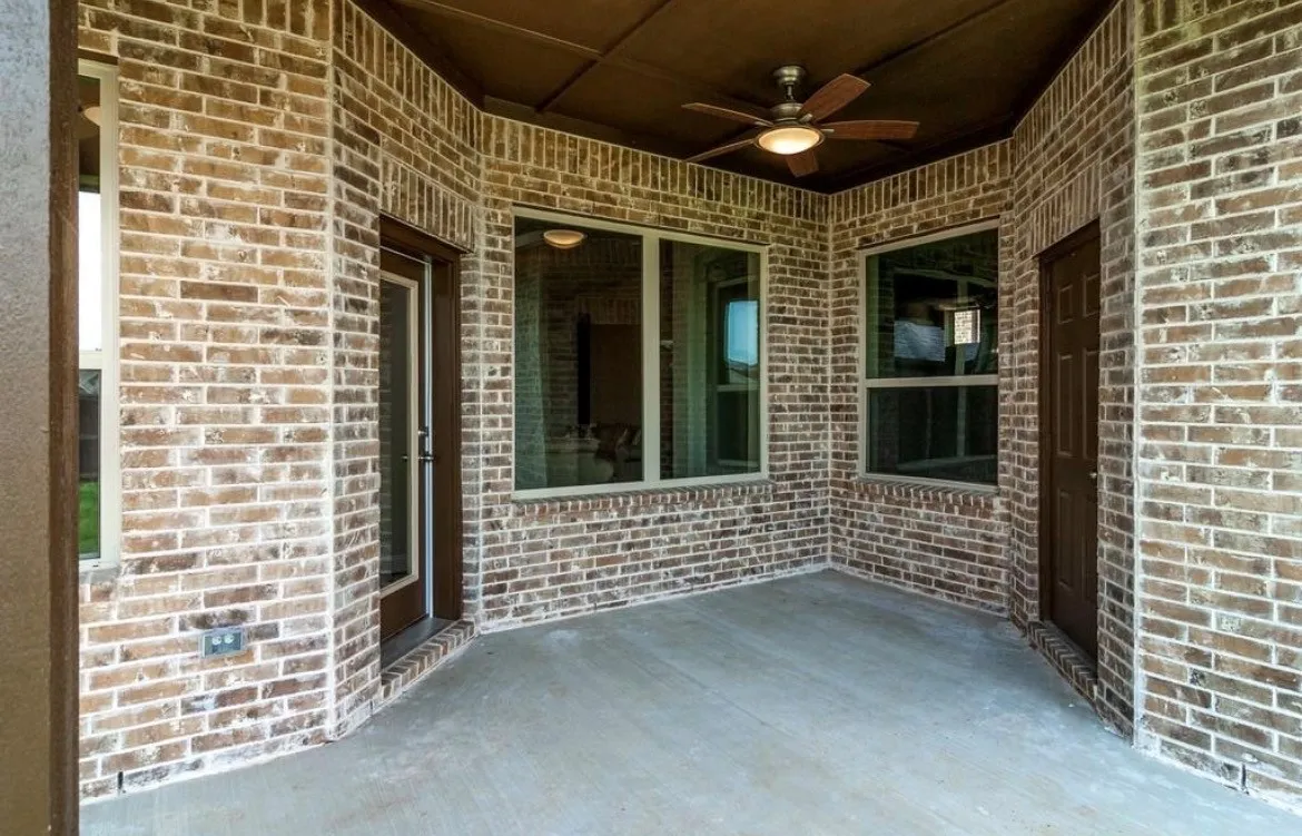 Covered patio view
