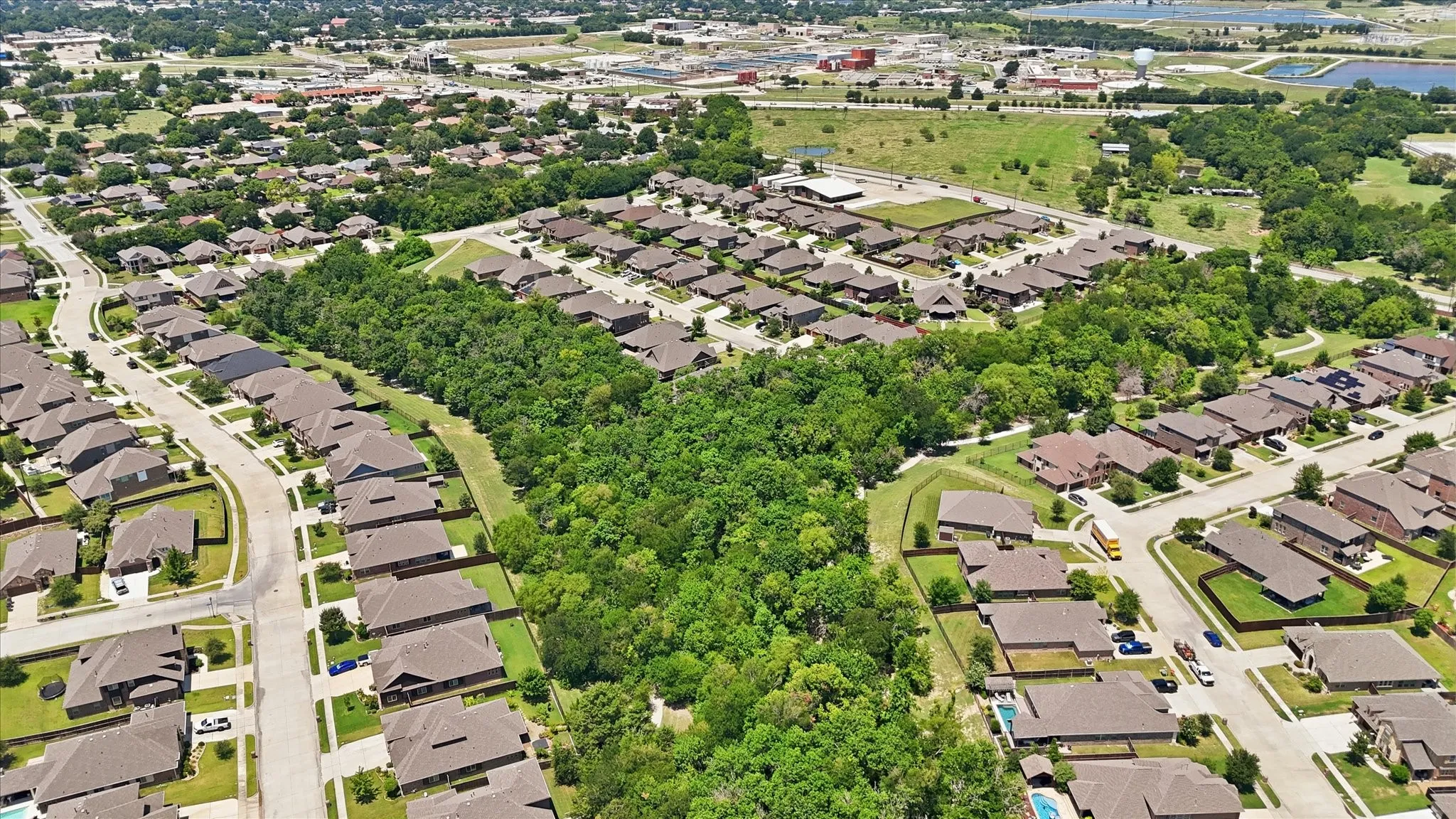 Enjoy walking community trails through the greenbelt.