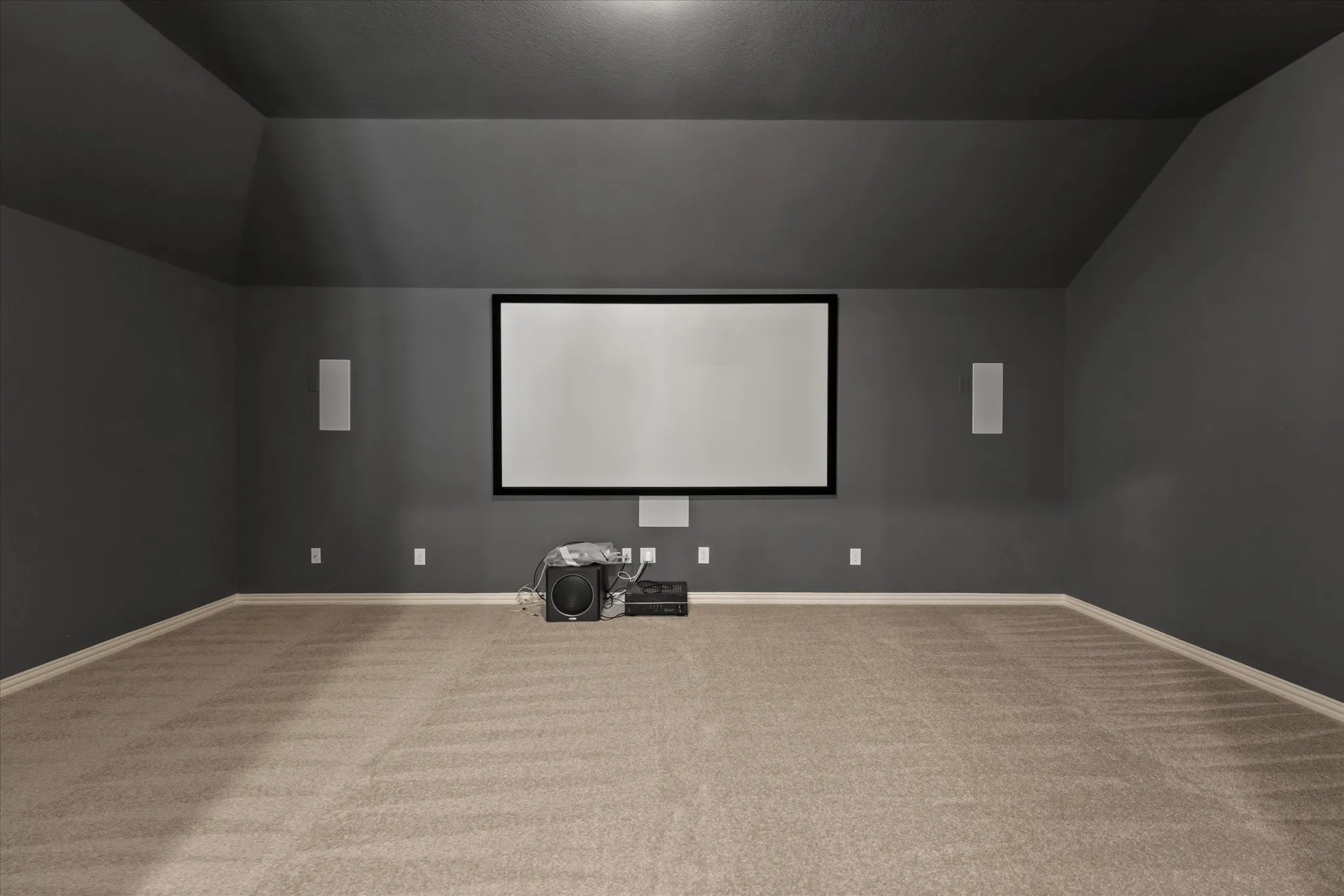 Media room! Equipment stays