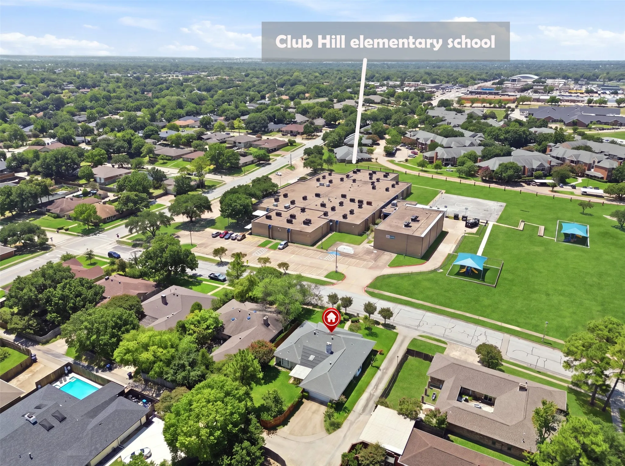 Facing Club Hill Elementary School