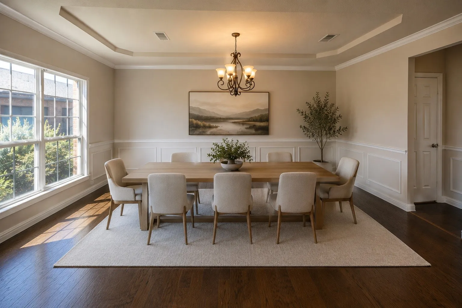 Virtual Staged Dinning Room