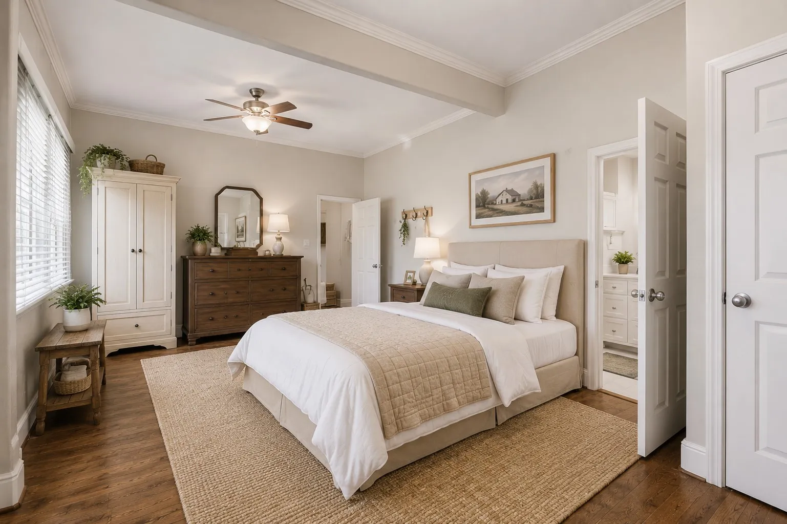 Virtually Staged Master Bedroom