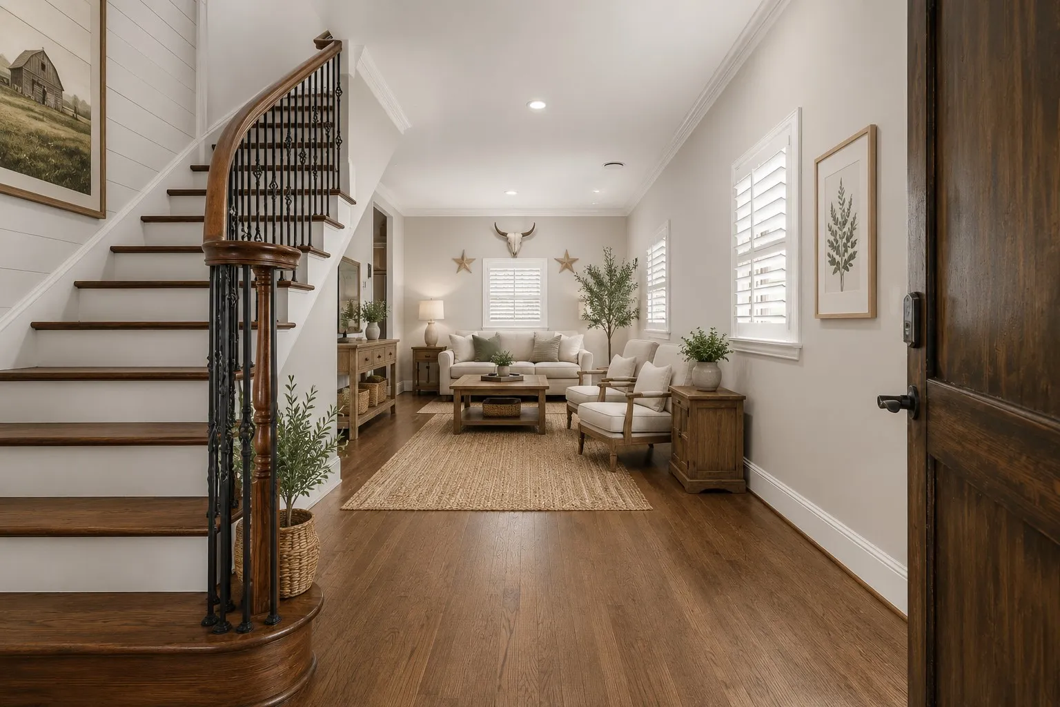 Virtually staged Formal Living Room