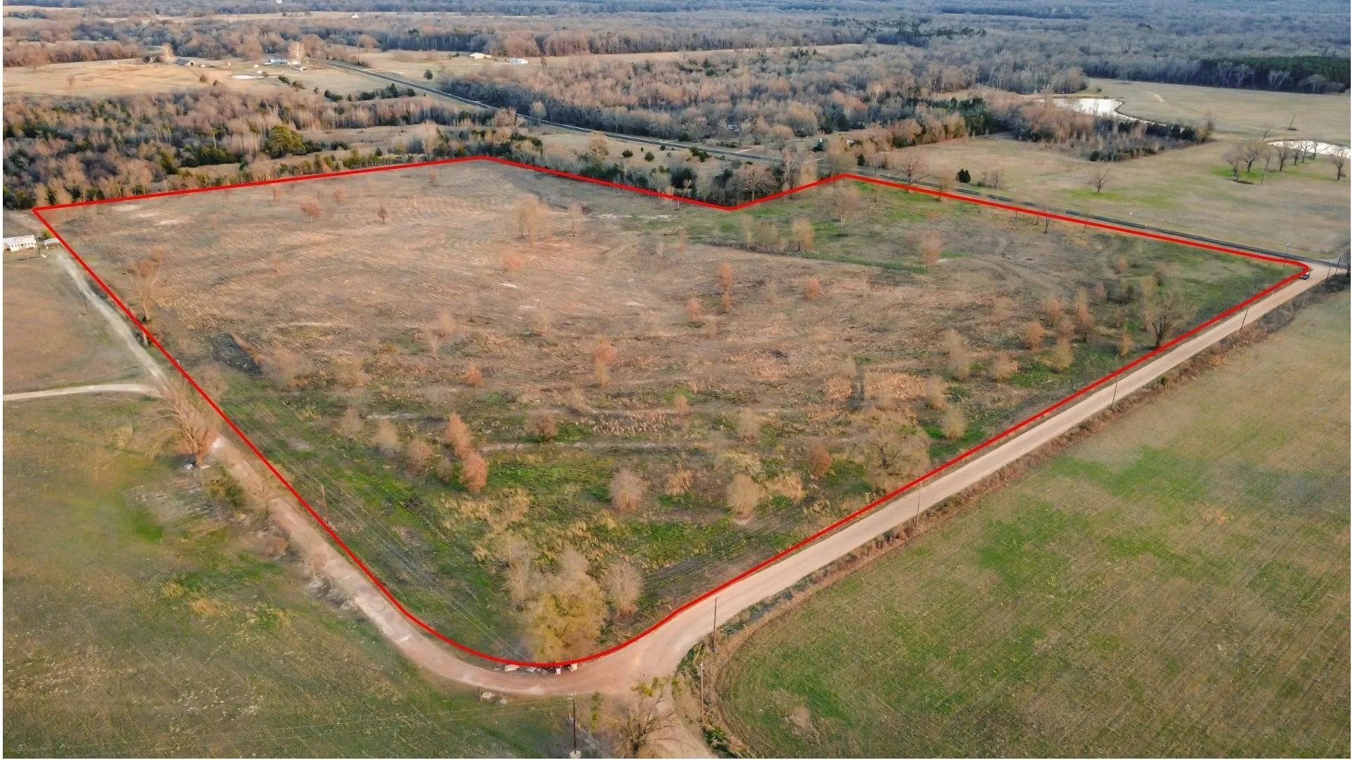 Expansive land parcel featuring clear boundaries