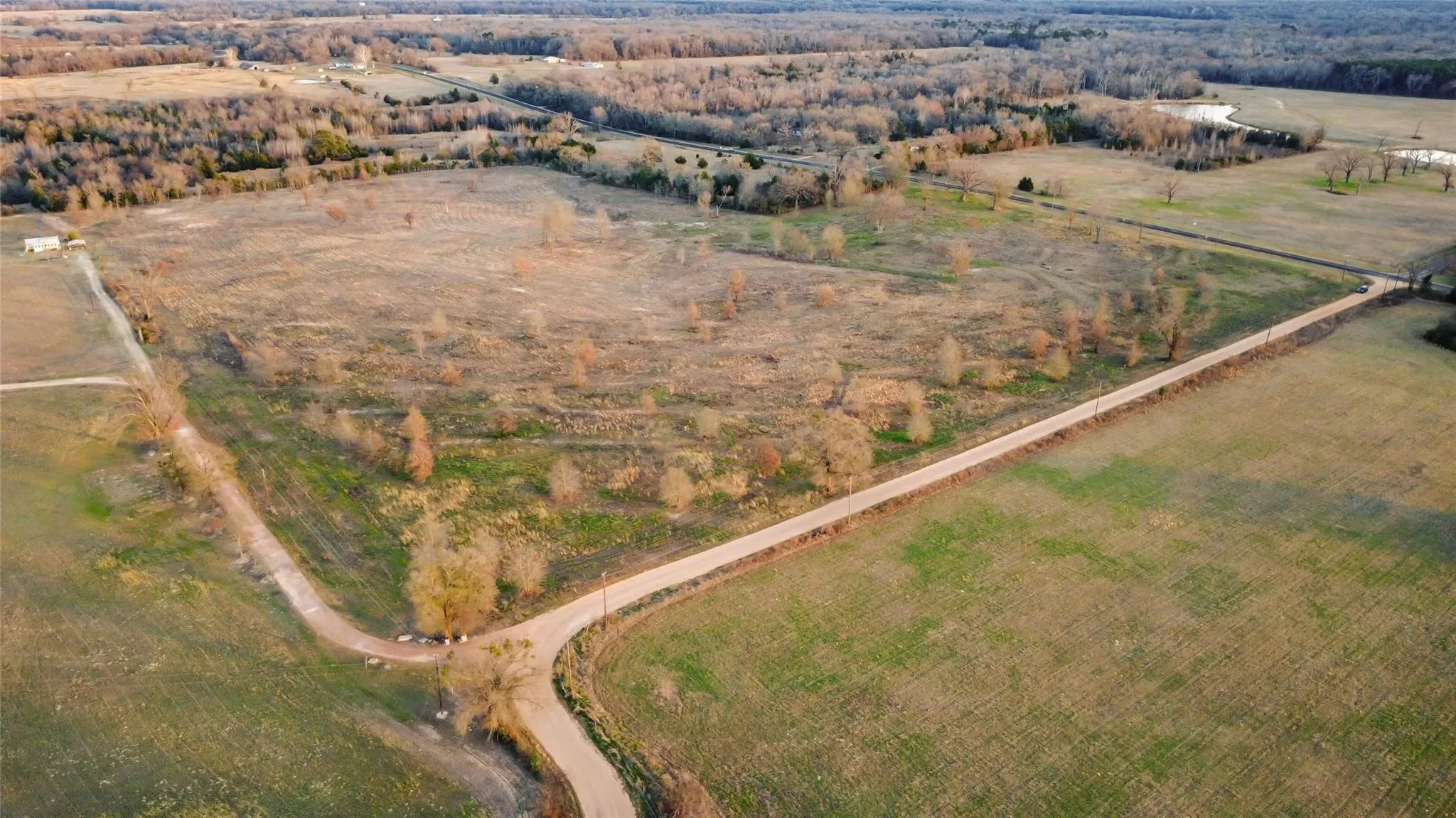 Expansive acreage featuring a mix of open fields and scattered mature trees