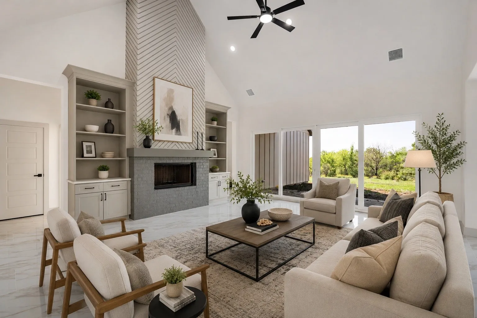 Staged living area