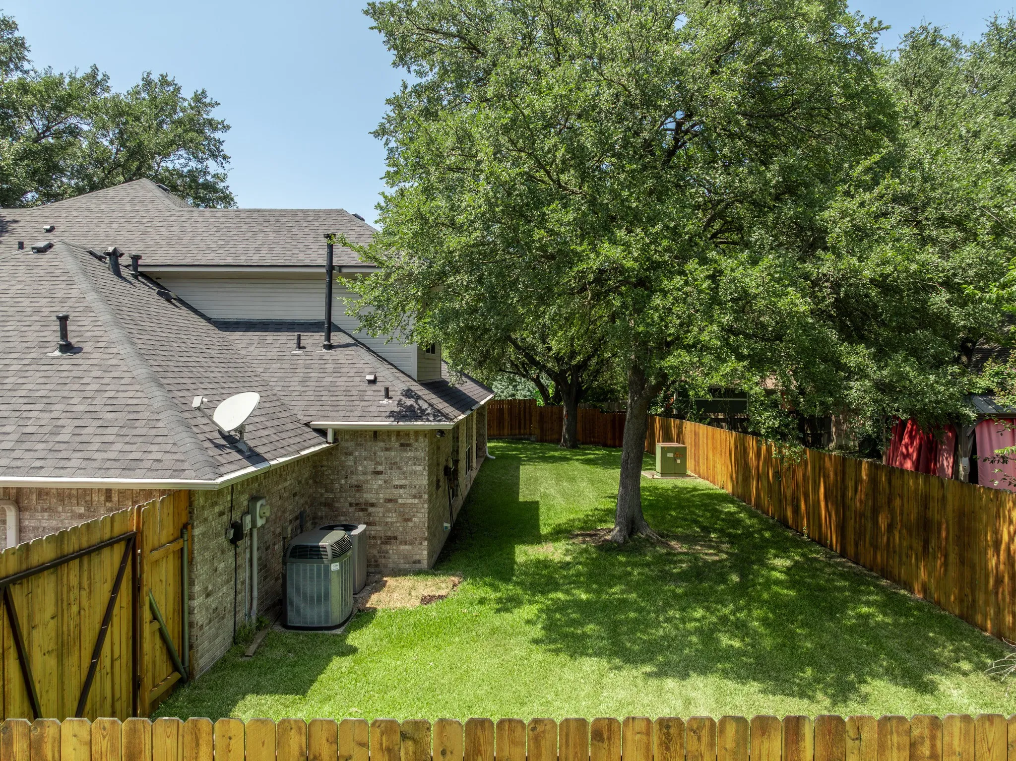 Privacy fence erected last year (2025)