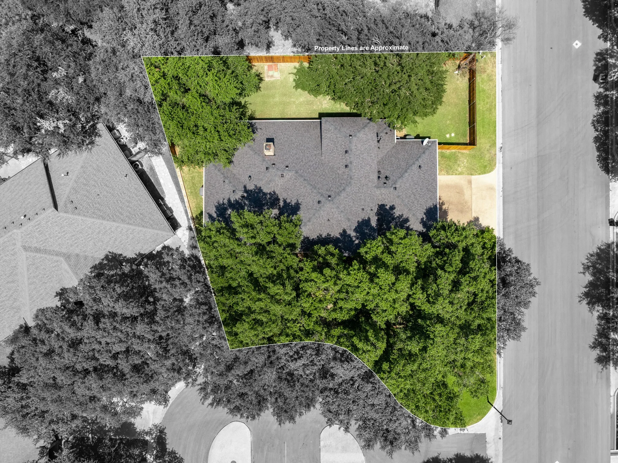 Approximate outline of property.