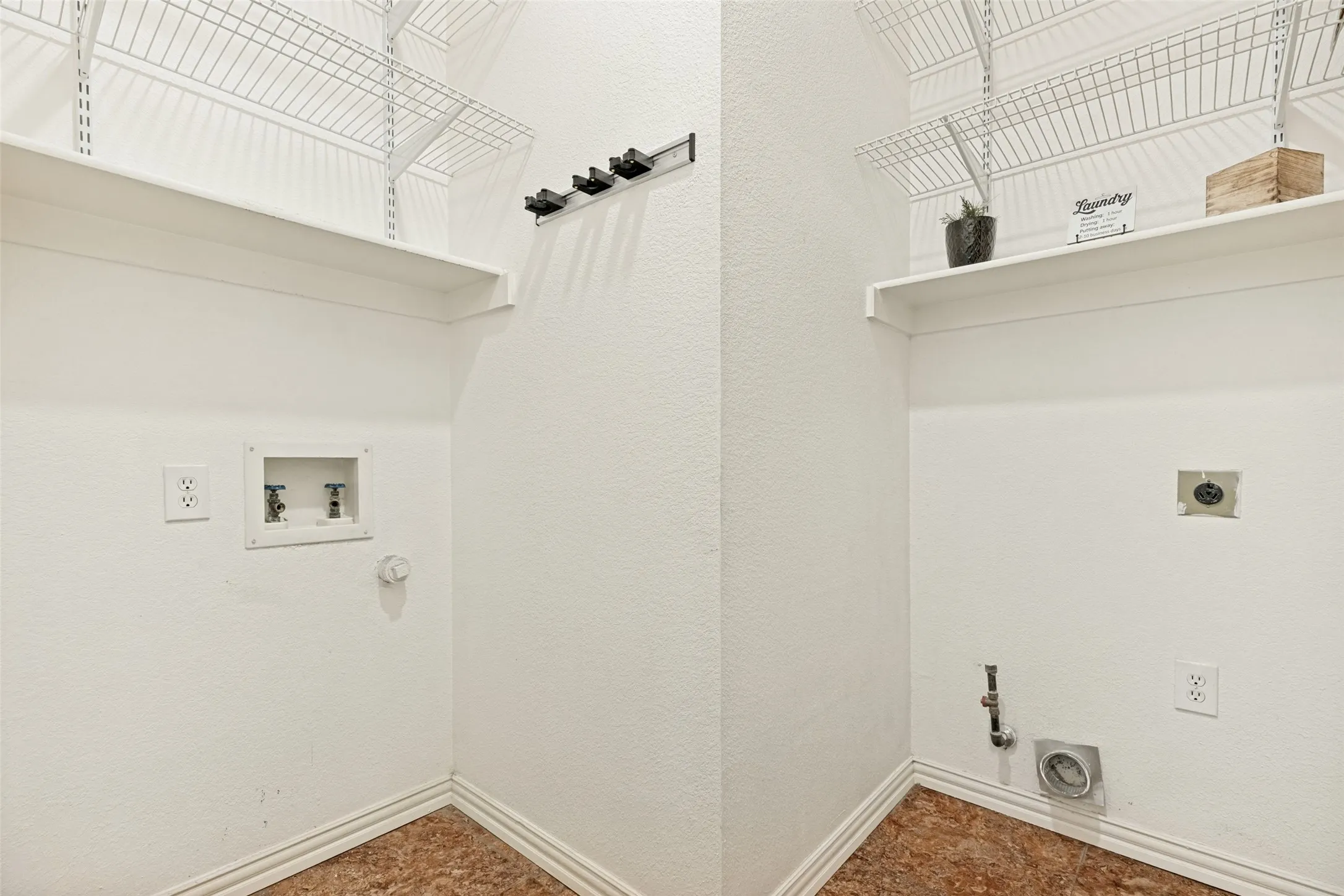 Laundry Room with Gas or Electric Dryer Hook-up