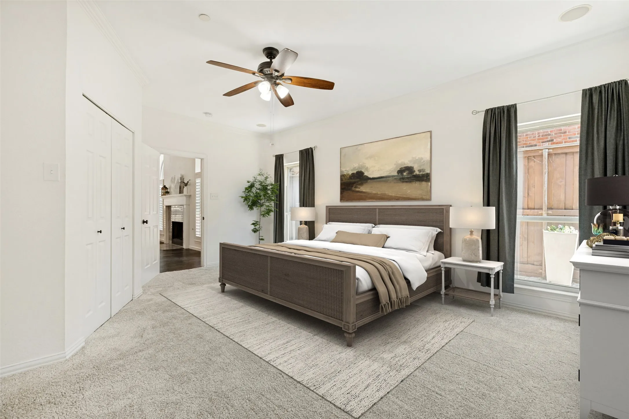 Virtually Staged Primary Bedroom